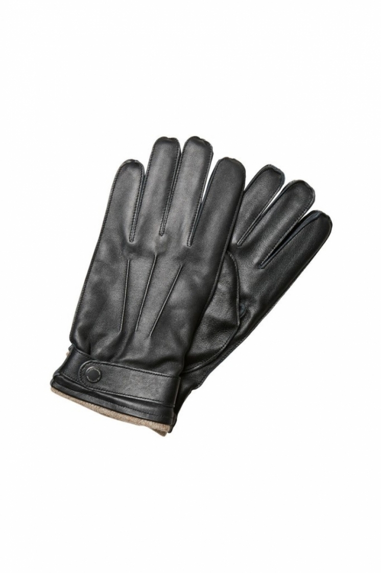 Poul Leather Gloves Black