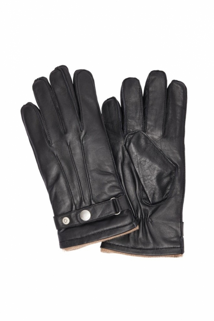 Poul Leather Gloves Black