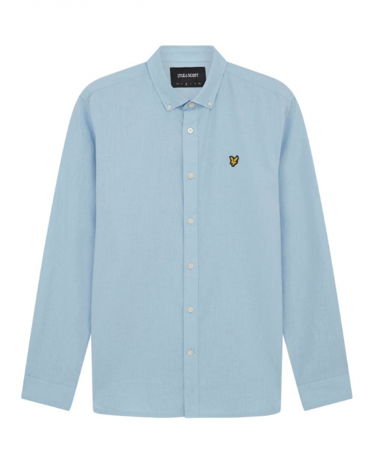 Coton linen shirt Light blue