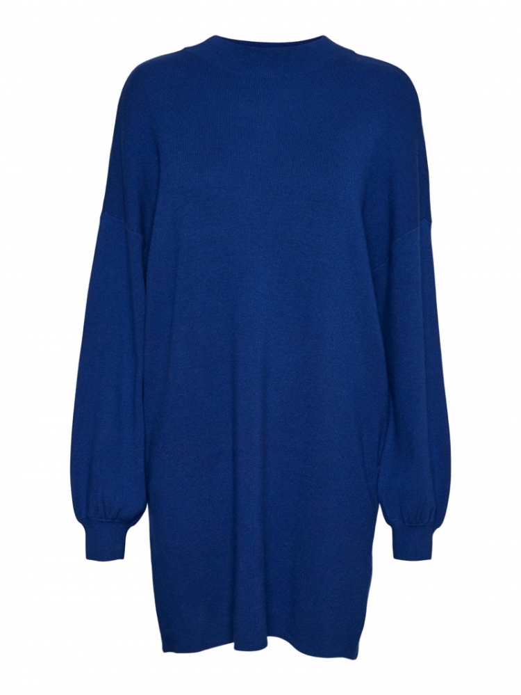 Nanvy funnelneck dress Sodalite blue