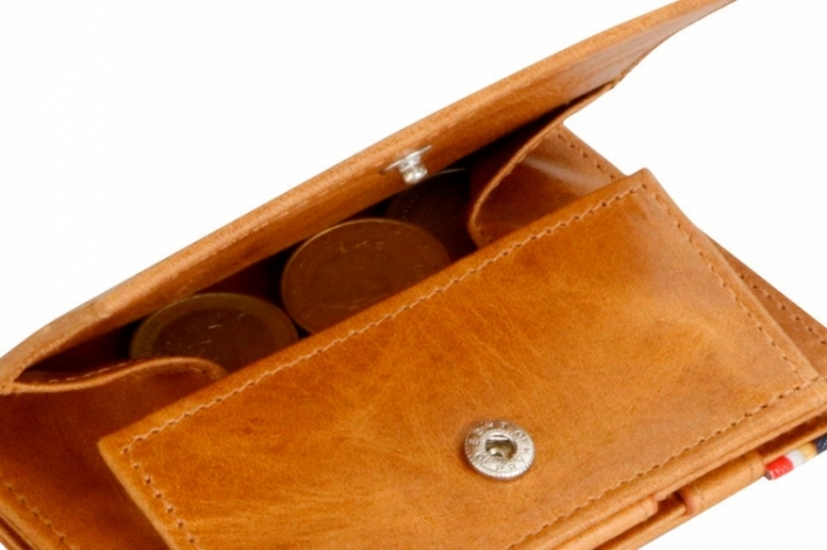 Essenziale coin pocket wallet Brushed congnac
