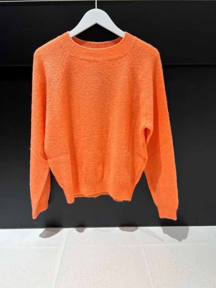Xasa boatneck fine knit ara/orange
