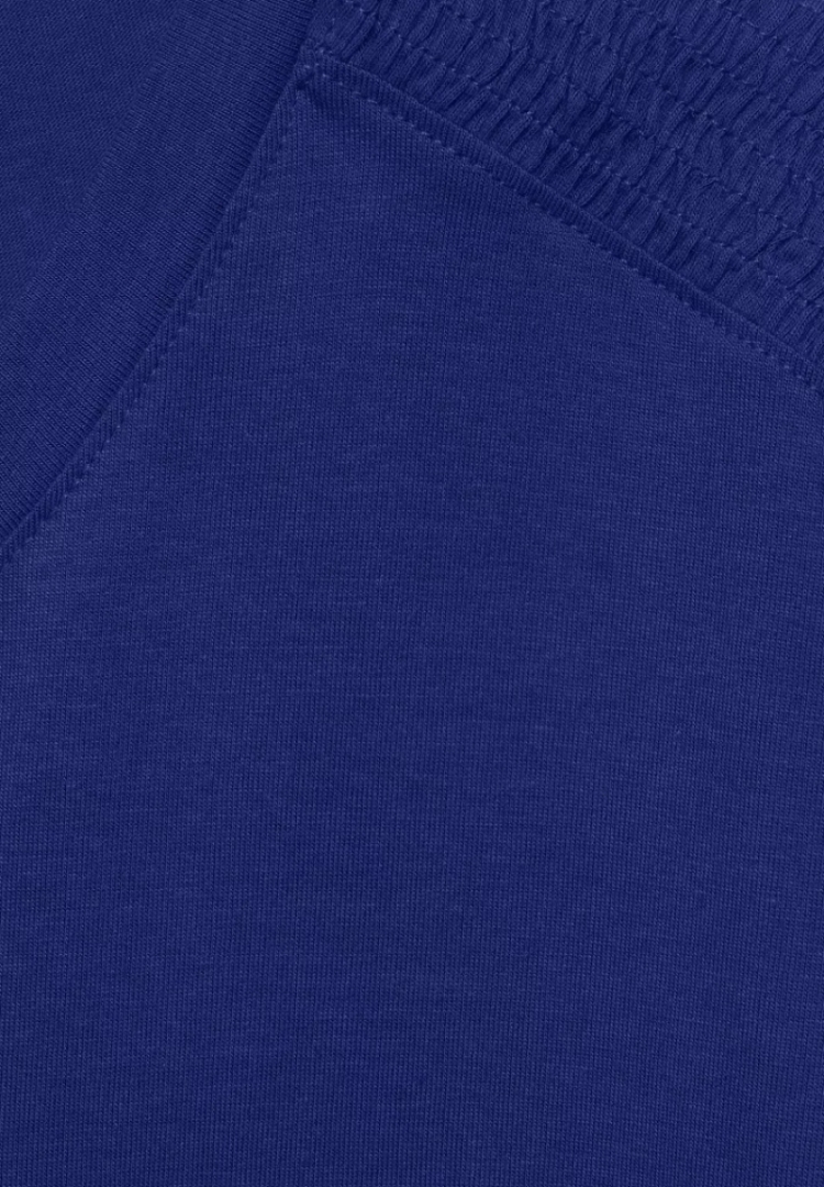 Shirt smock shoulder intense blue