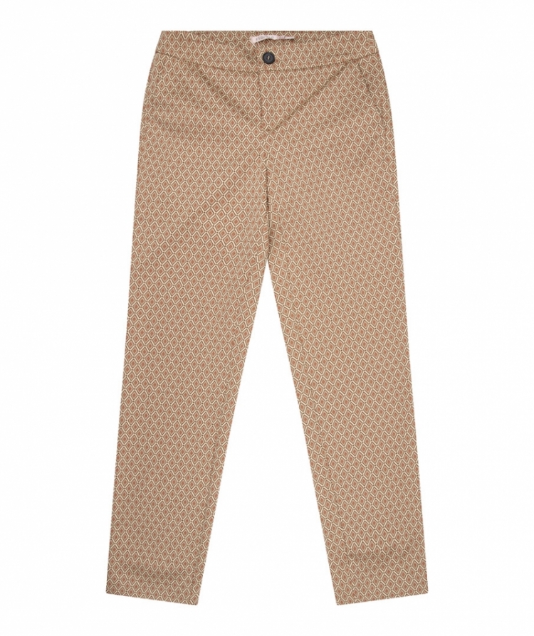 Knitted diamond trousers Print