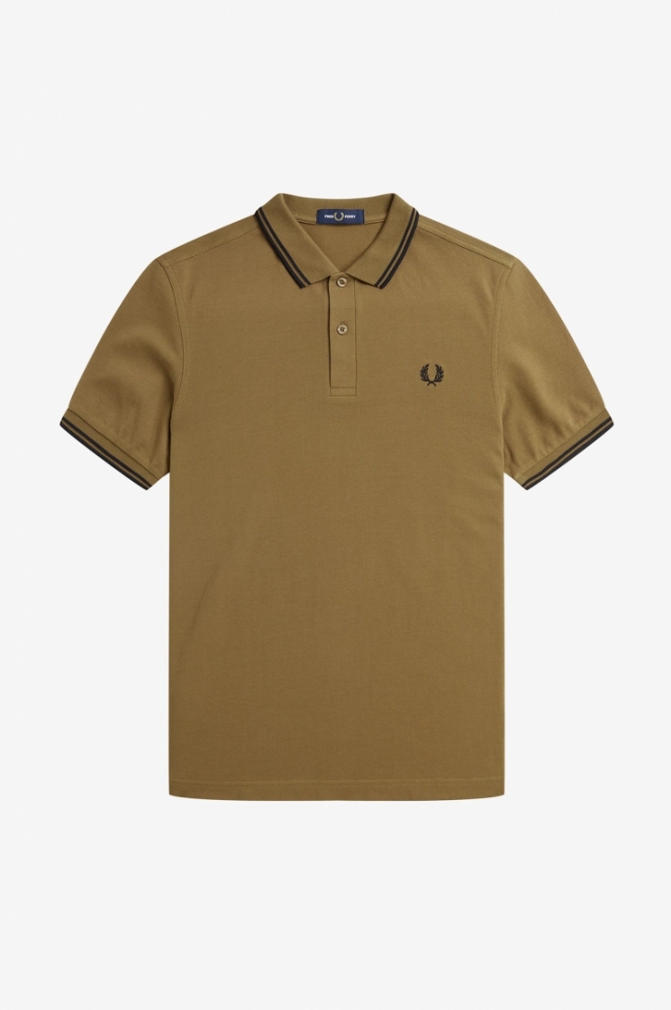 Twin tipped Fred Perry shirt Shaded Stone