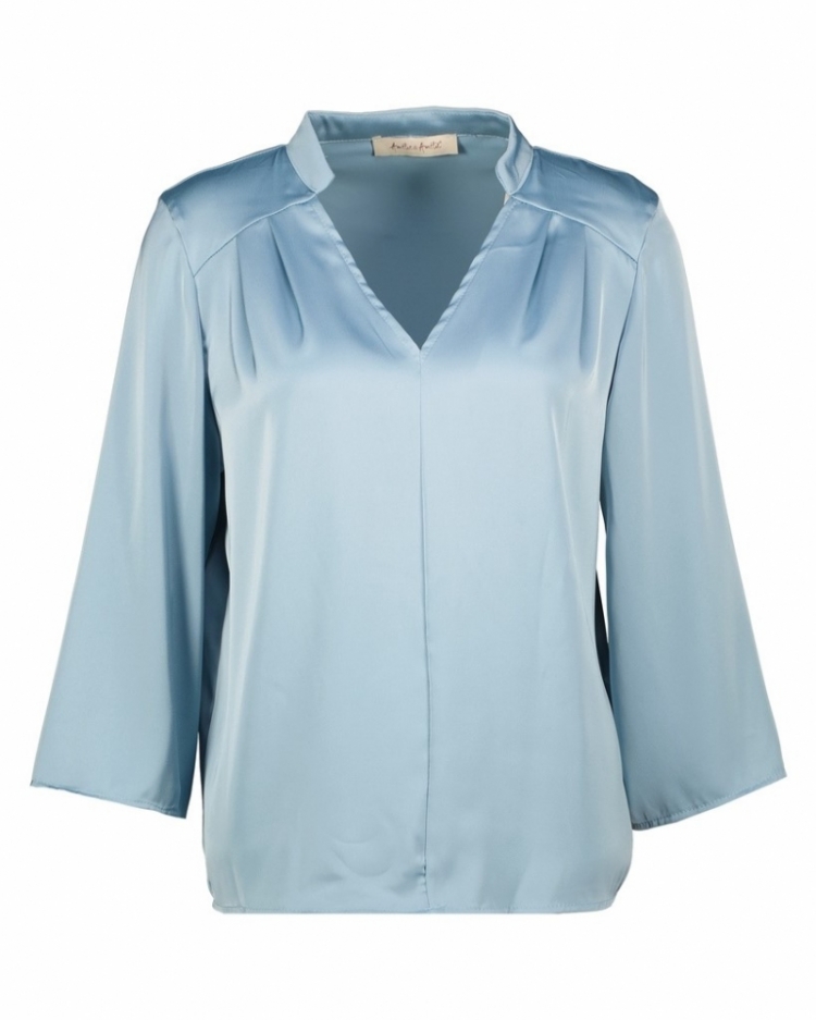  satin blouse. light blue
