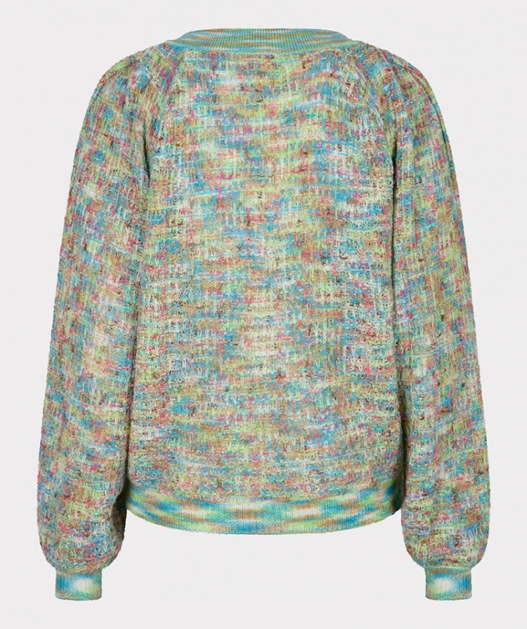 Sweater V-neck space dye Multi Color