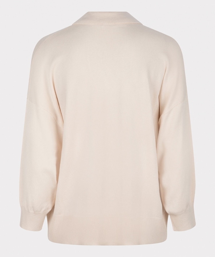 Sweater oversized polo collar Off white