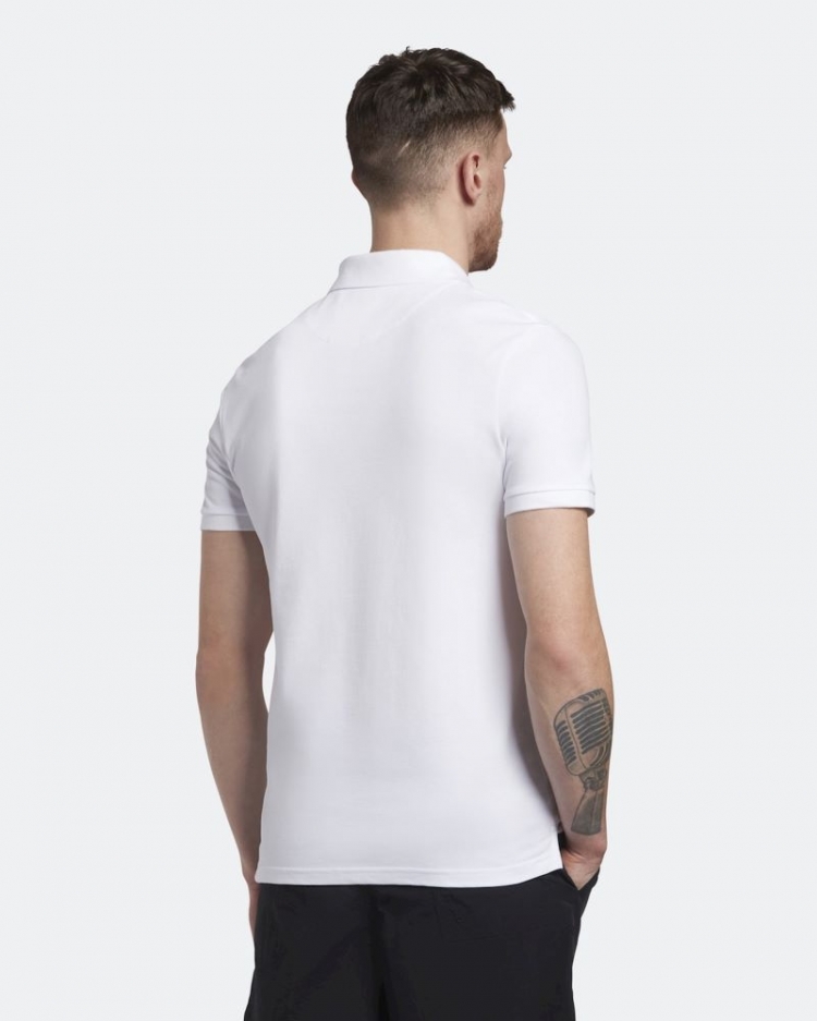 Plain polo shirt White