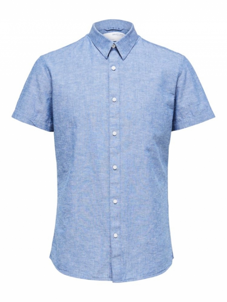 Regnew-Linen shirt  Medium Blue Dem