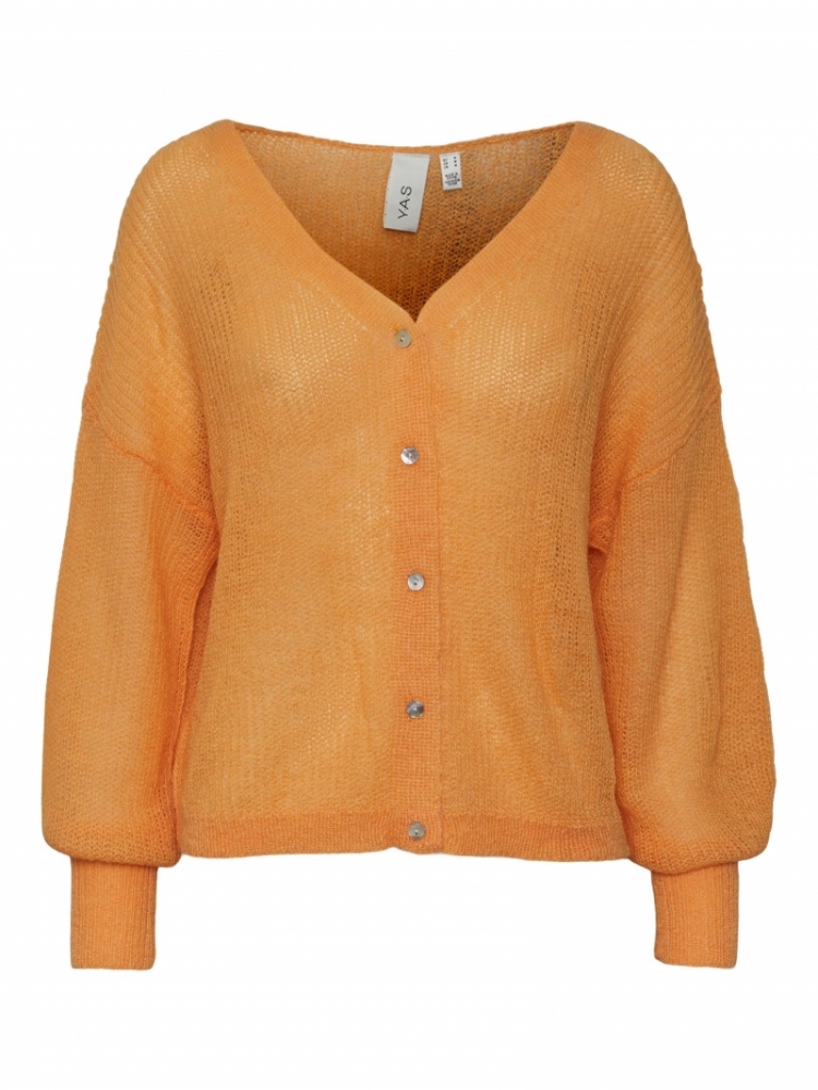 Selias Knit Cardigan Mock Orange