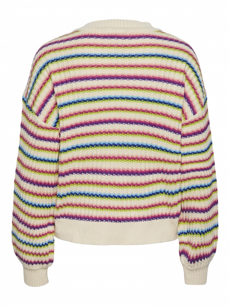 Boogie knit pullover Birch/Multi Col
