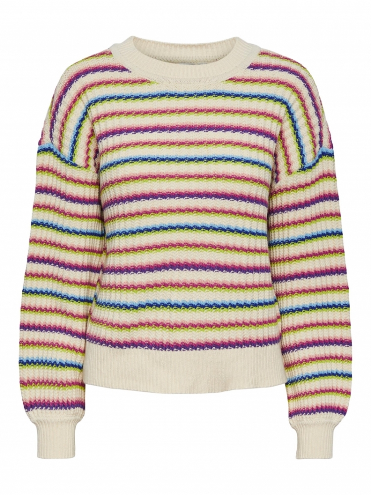 Boogie knit pullover Birch/Multi Col