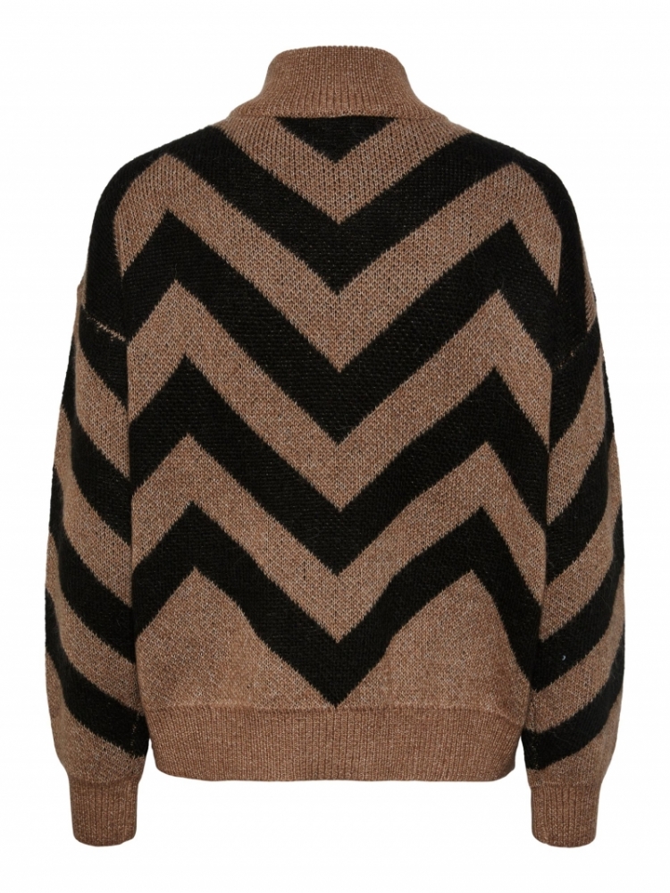 Kavalli knit pullover Caribou/black p