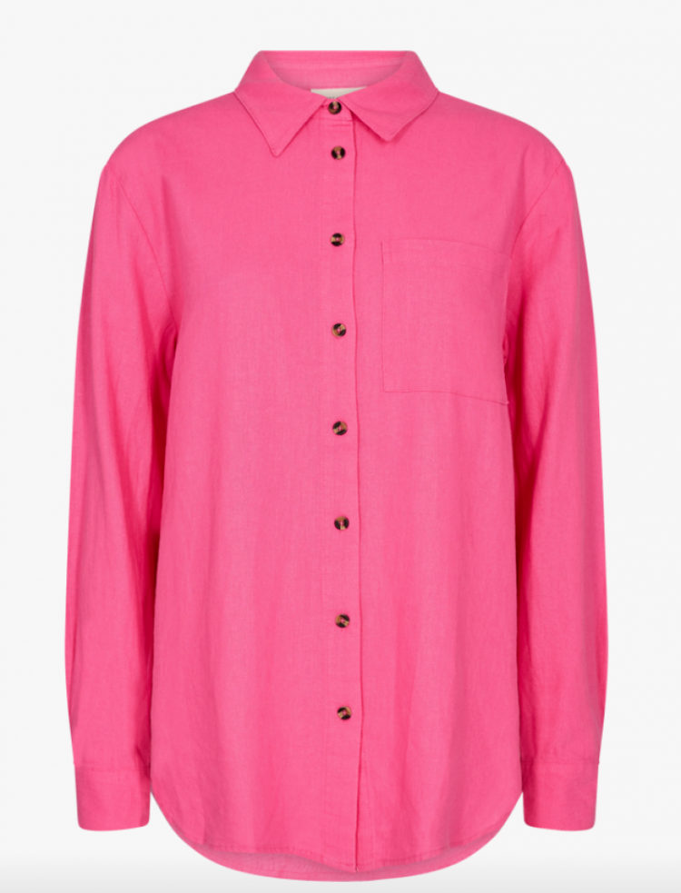 Lava simple shirt Carmine rose