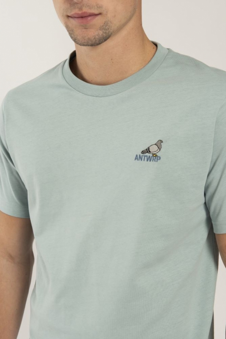 T-shirt met afbeelding duif Mistral Blue
