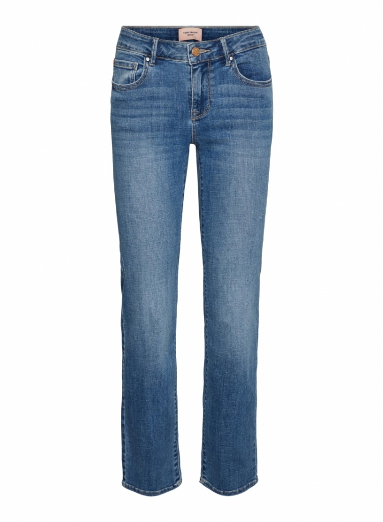 Flash straight jeans medium blue den