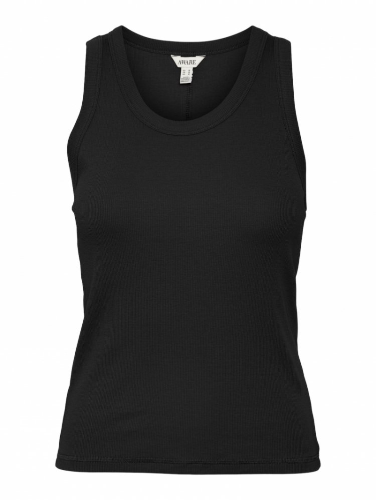 Lia O-neck tank top Black   