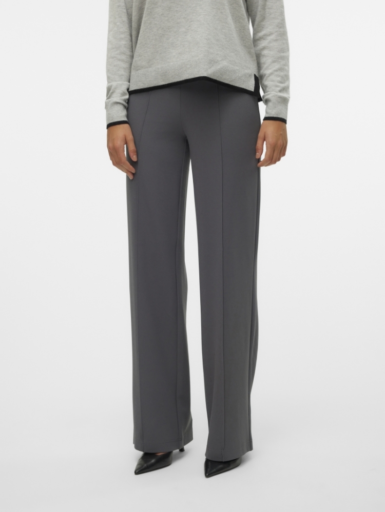 Becky wide pant Grey pinstripe