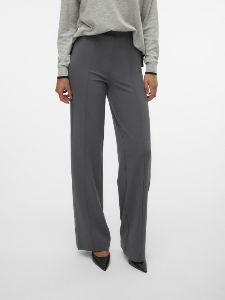 Becky wide pant Grey pinstripe