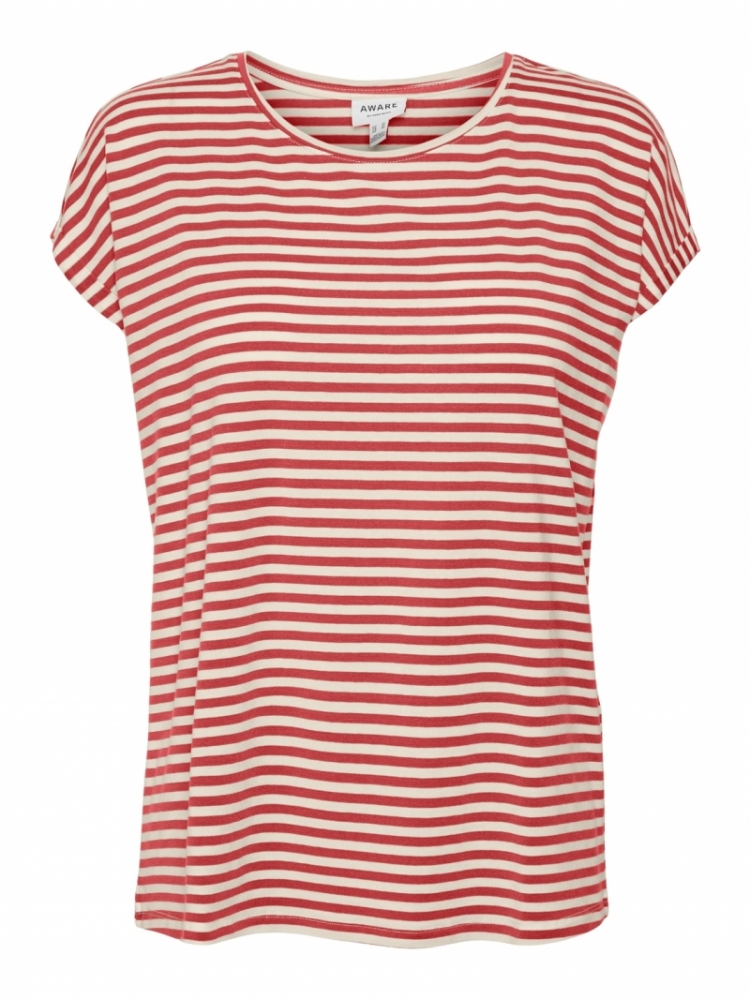 Mava Plain Stripe T-shirt Cayenne