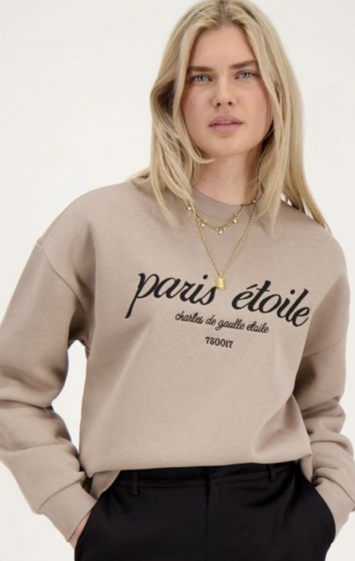 Sweatshirt Paris etoile Beige