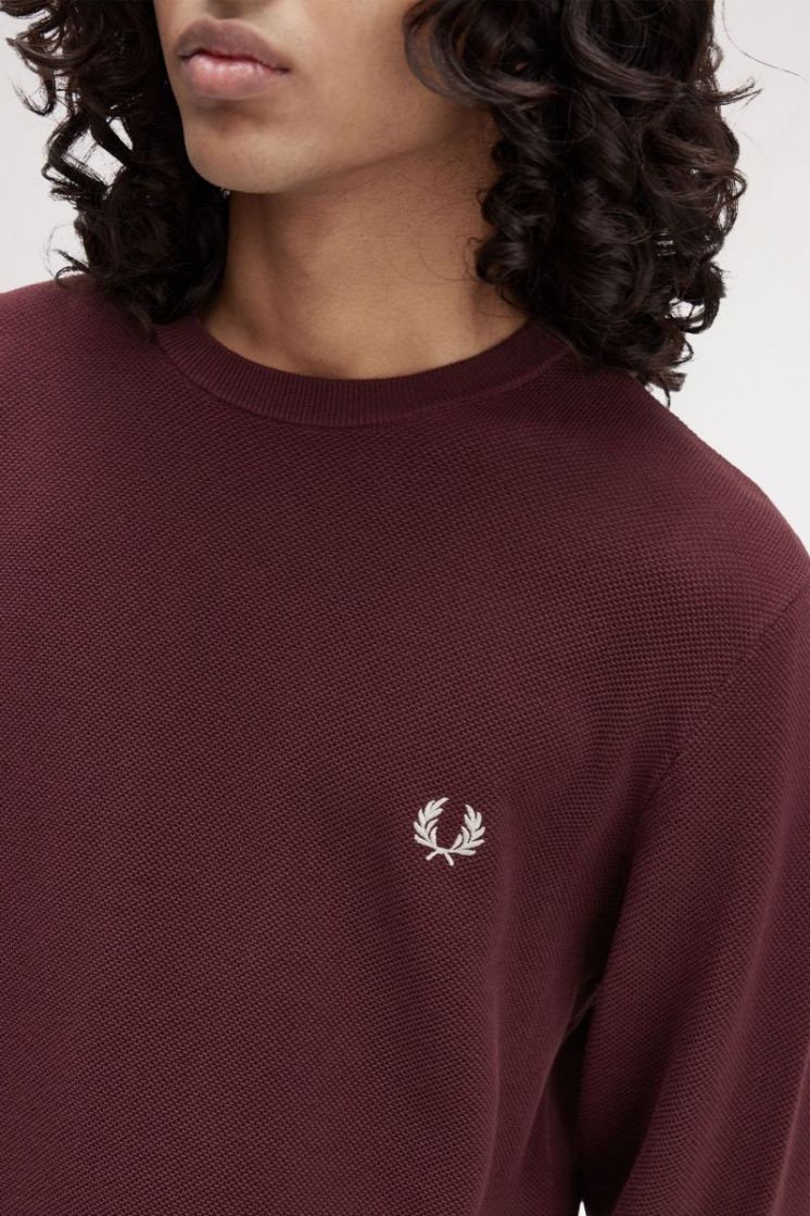 Pique Stitch Jumper Oxblood