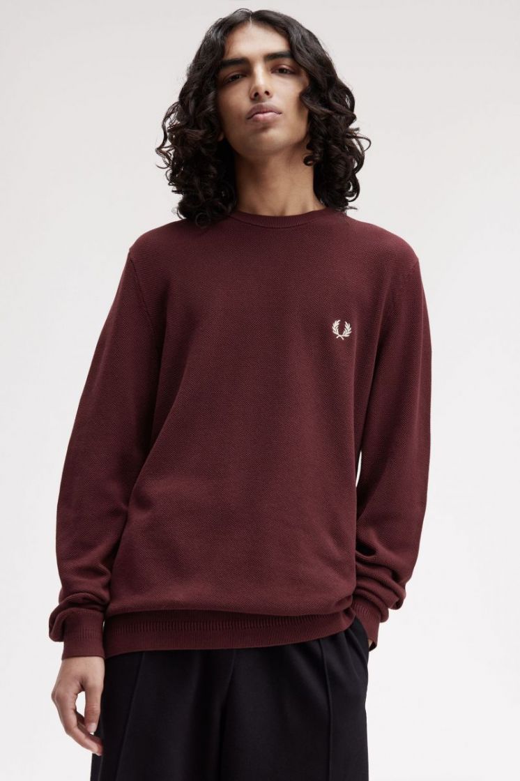 Pique Stitch Jumper Oxblood