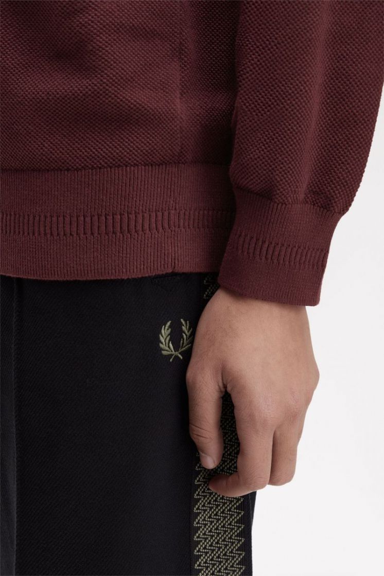 Pique Stitch Jumper Oxblood