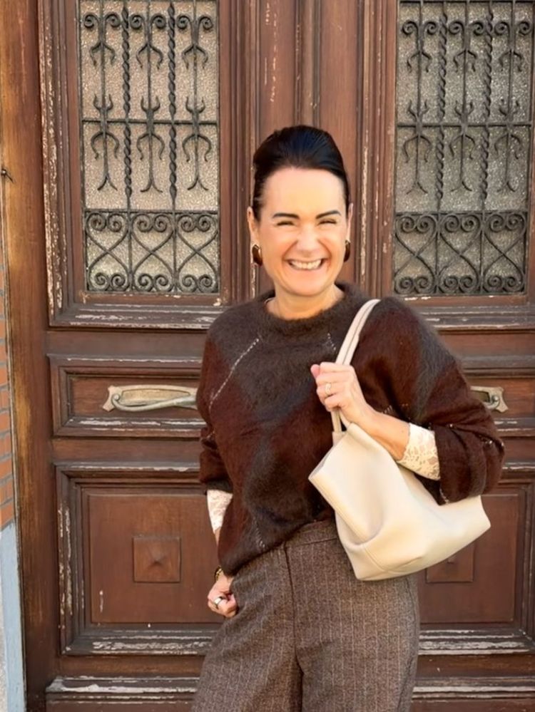 Argy Mohair Blend Knit Coffee Bean