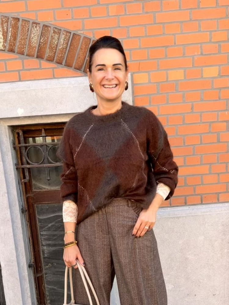 Argy Mohair Blend Knit Coffee Bean