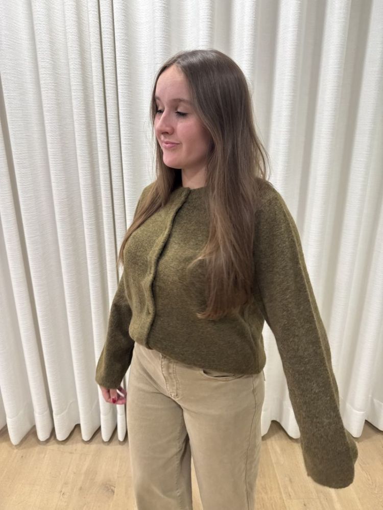 Lulu New Knit Cardigan Fir Green