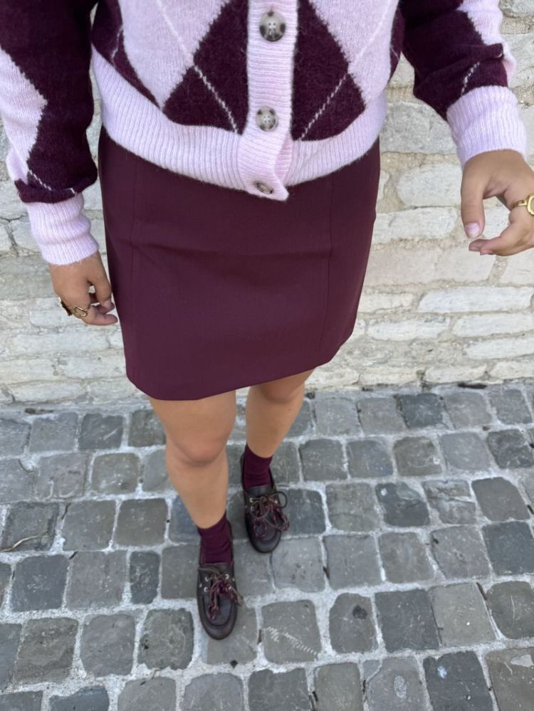 Rita Short Skirt  Tawny Port