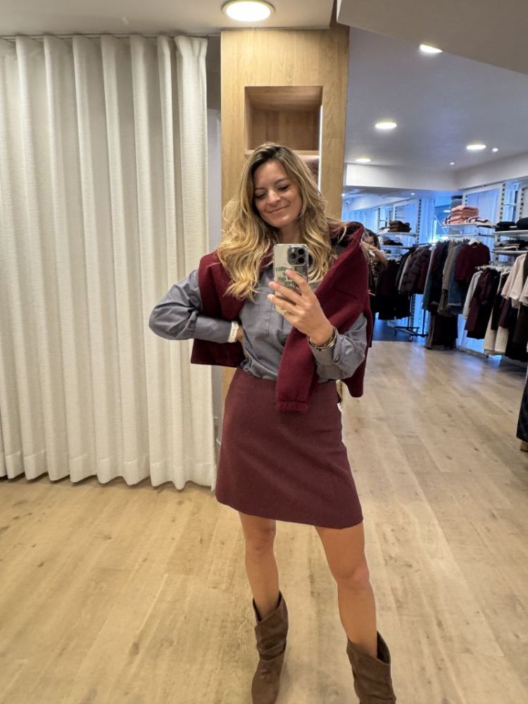 Rita Short Skirt  Tawny Port