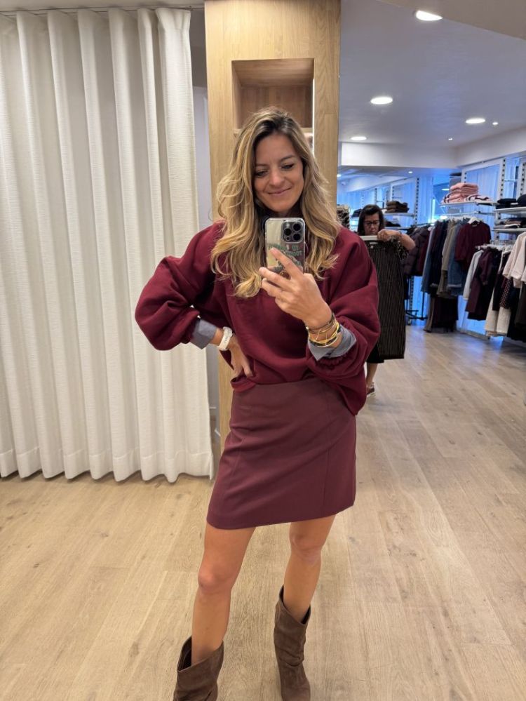 Rita Short Skirt  Tawny Port
