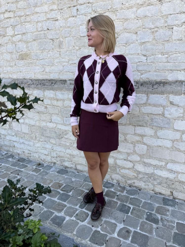 Rita Short Skirt  Tawny Port