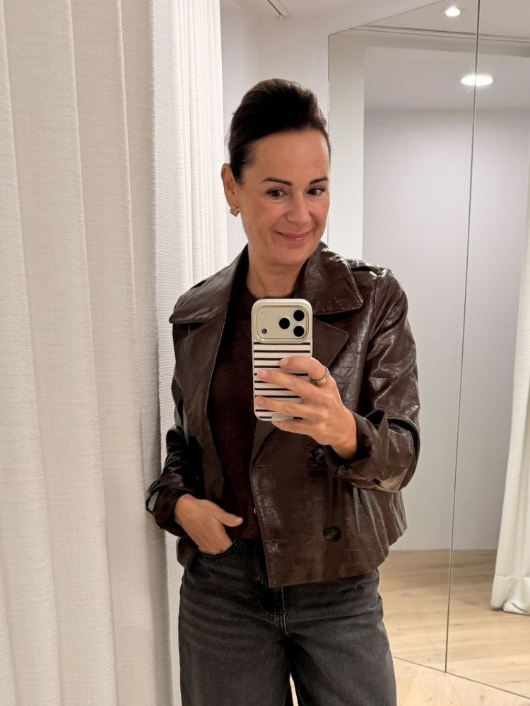 Carly Short Coated Jacket Cocoa Brown