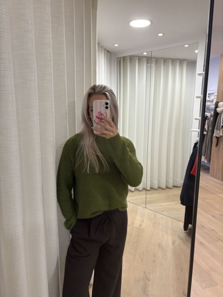Puff O-Neck Pullover Sphagnum