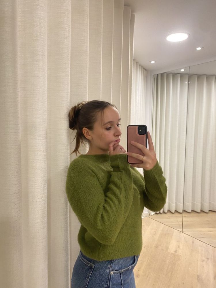 Puff O-Neck Pullover  Sphagnum