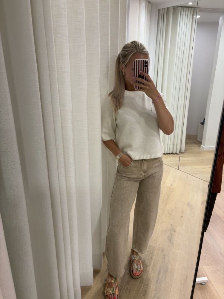 Boom O-neck Oversize Pullover Birch Melange