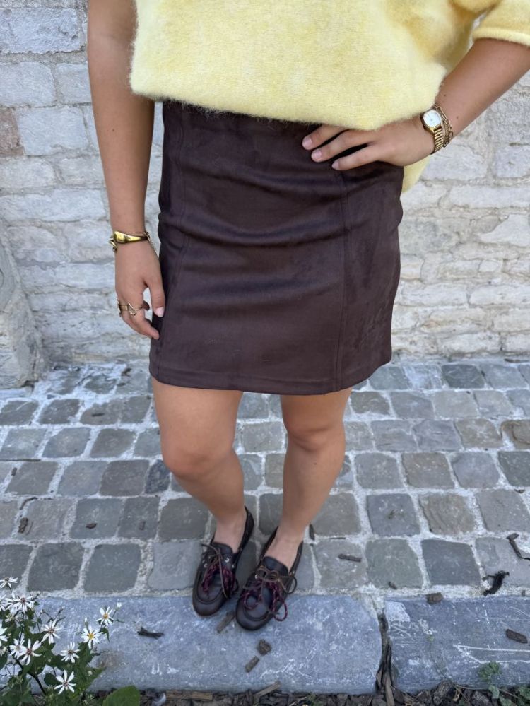 Donnahazel Above Knee Skirt  Coffee bean