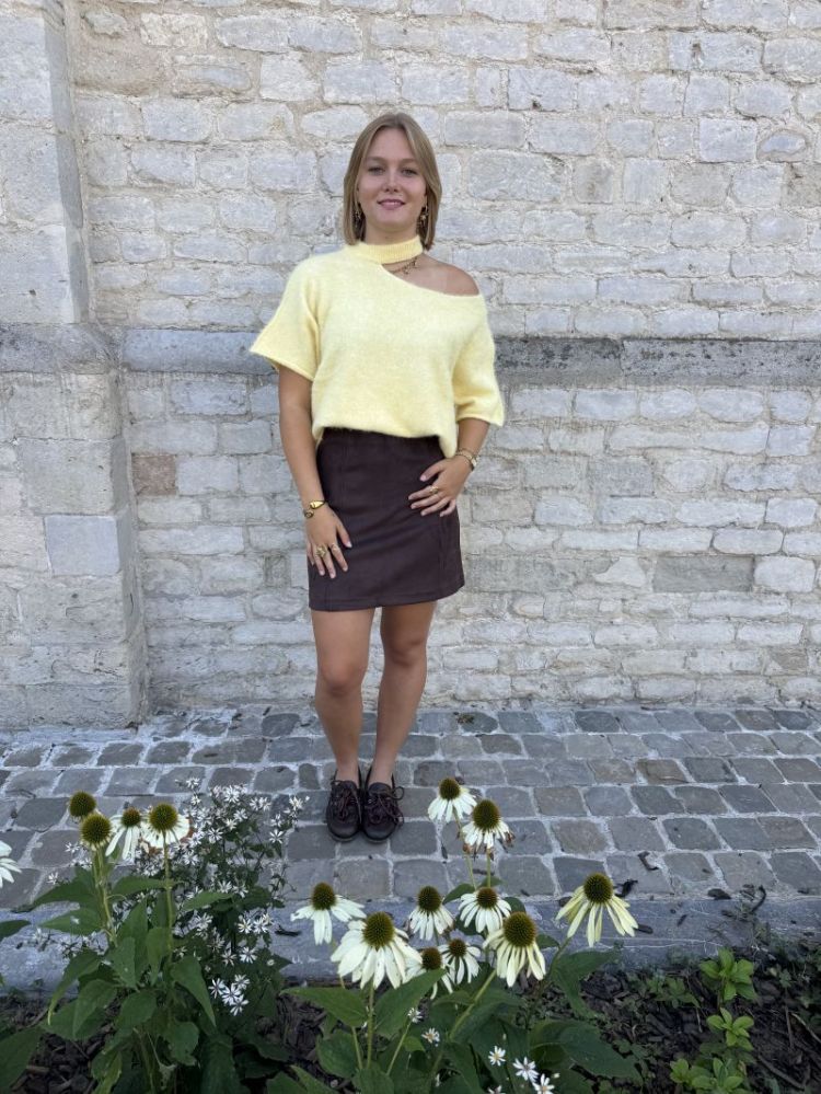 Donnahazel Above Knee Skirt  Coffee bean