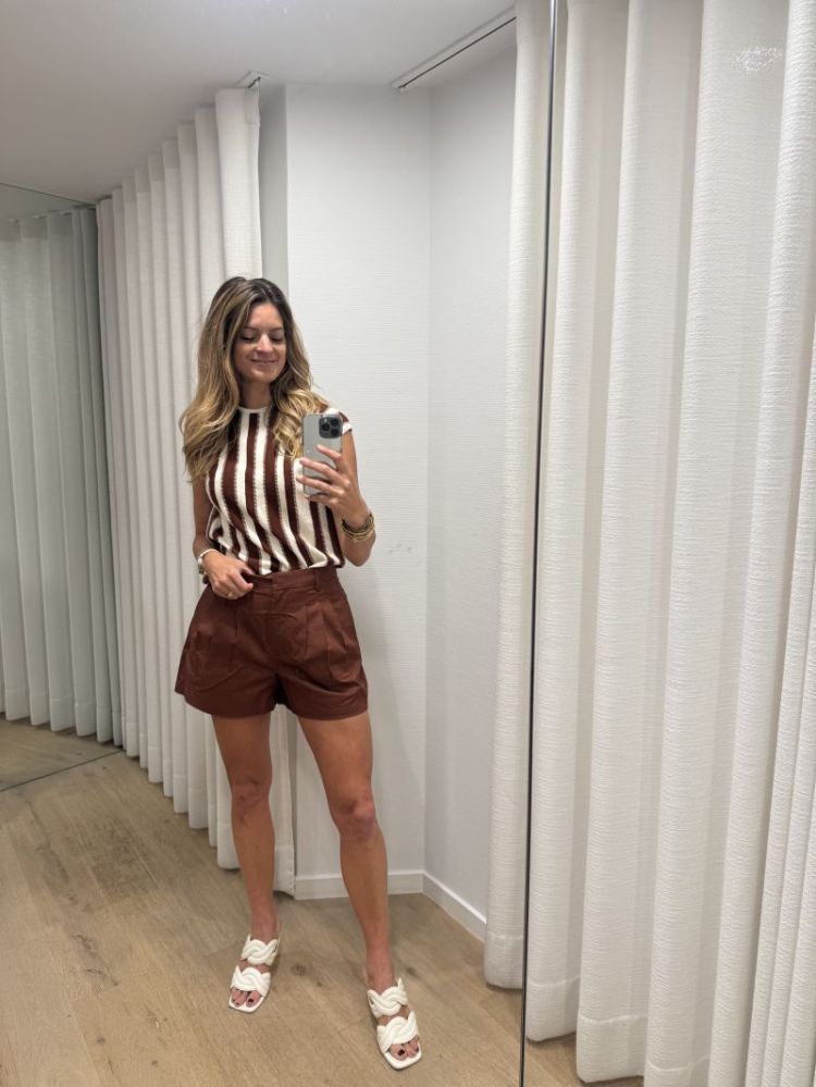 Lina knit shirt Mahogany