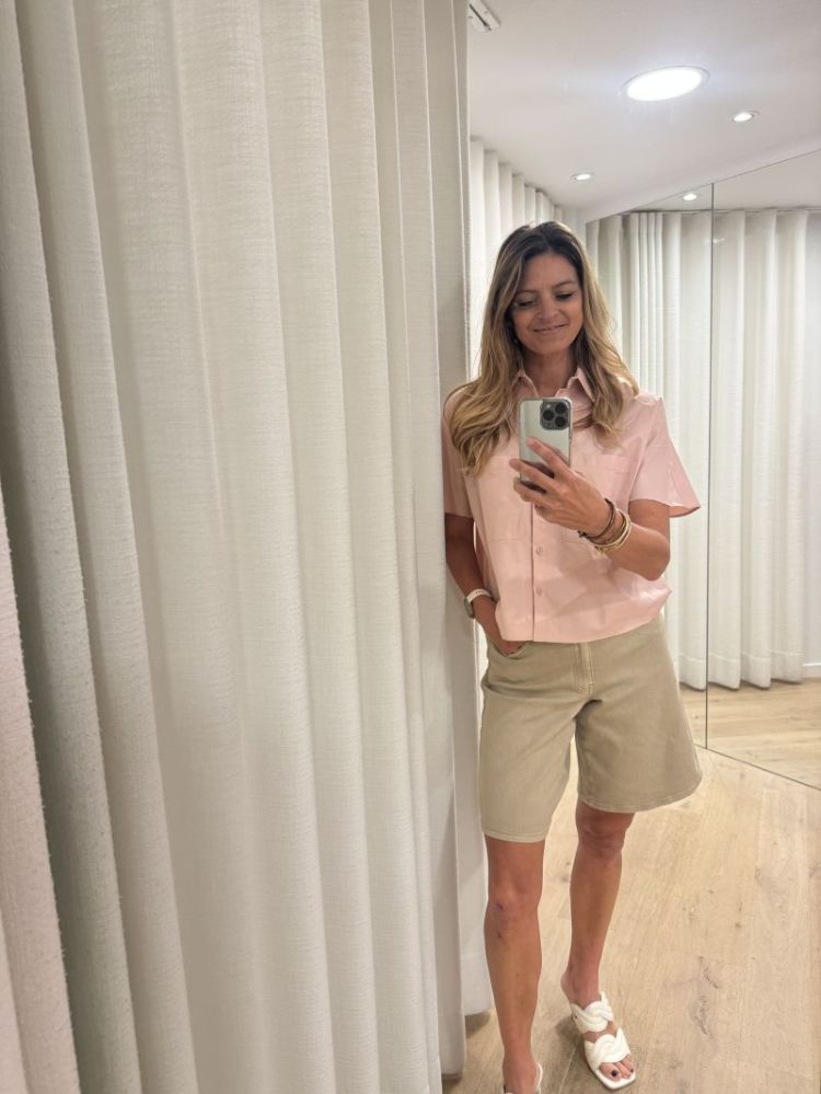 Lua Bermuda denim shorts incense