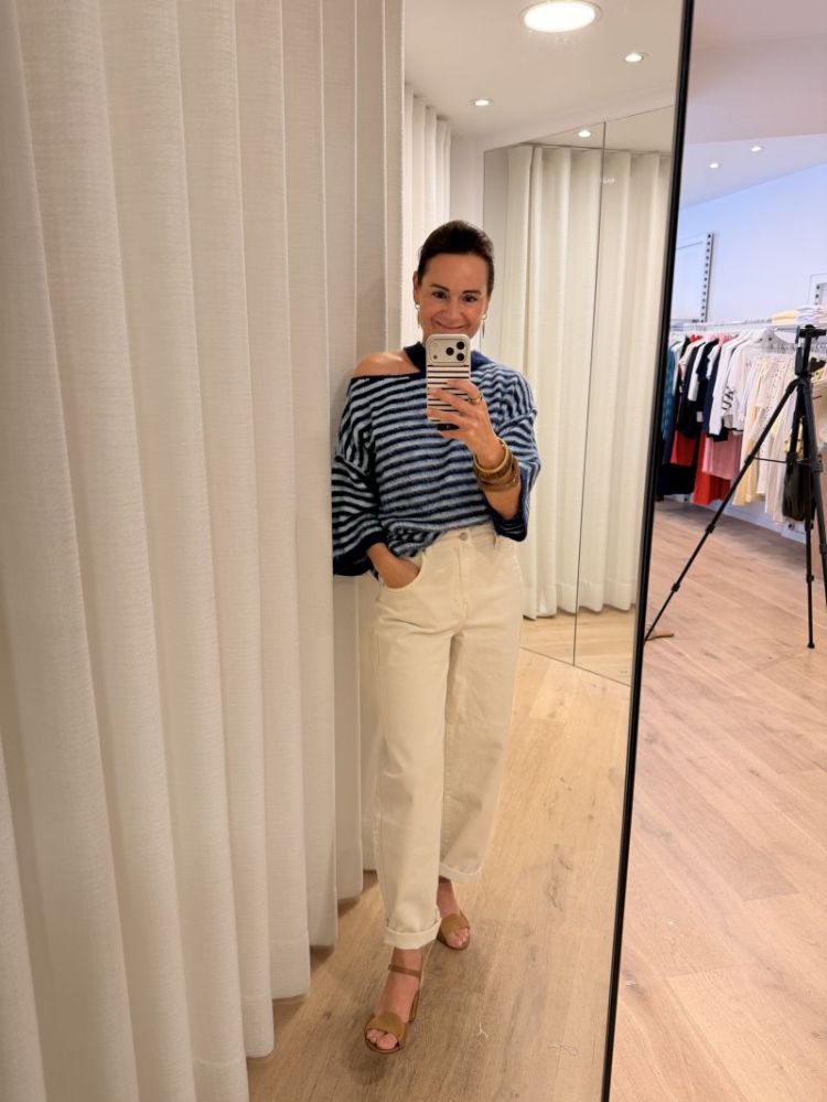 Maud pull stripes cobalt