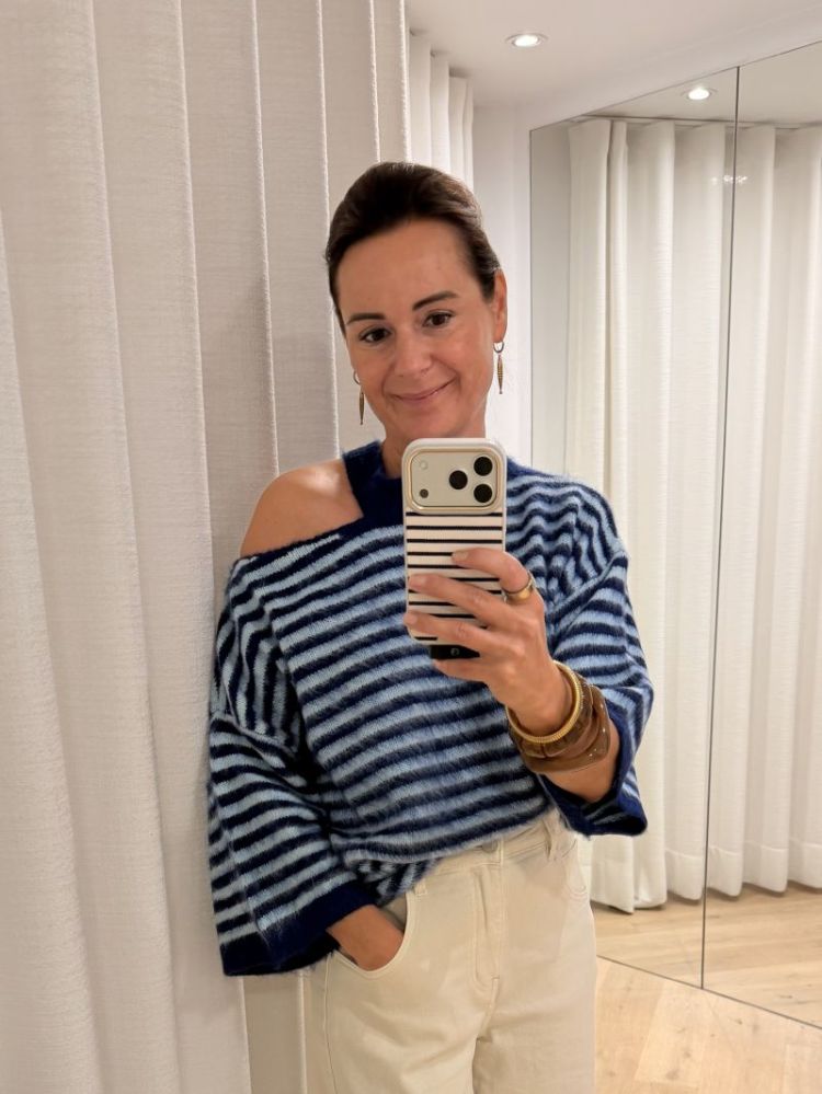 Maud pull stripes cobalt