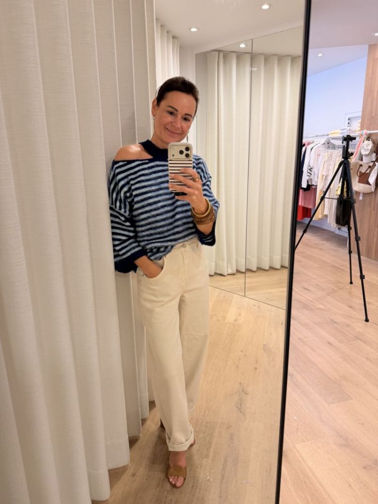 Maud pull stripes cobalt