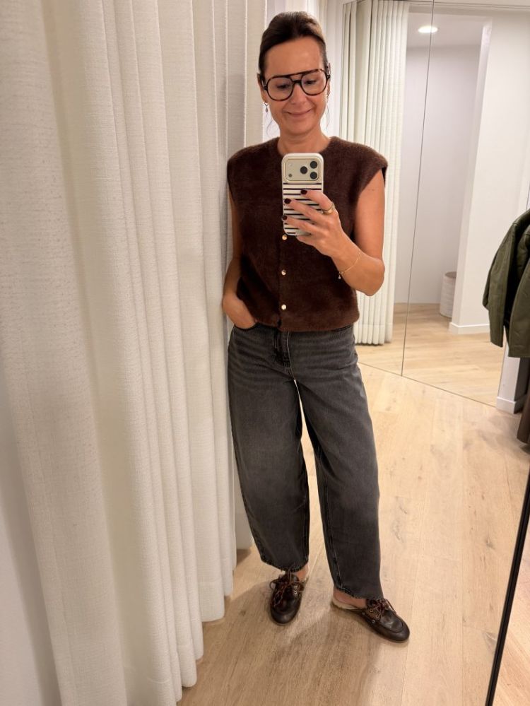 Billie Barrel Jeans Black
