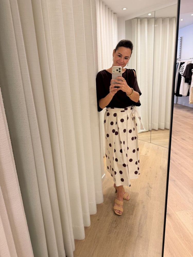 Polka dot rok Off white