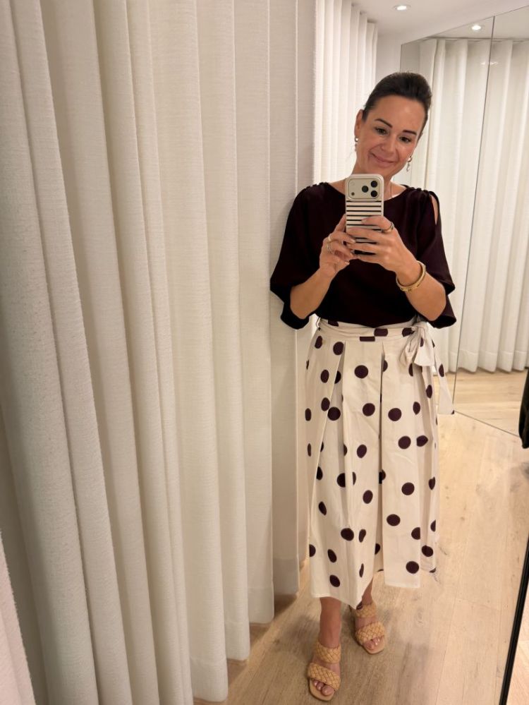 Polka dot rok Off white